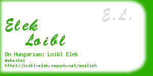 elek loibl business card